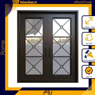 درب فلزی نفر رو دو لنگه مدل روم