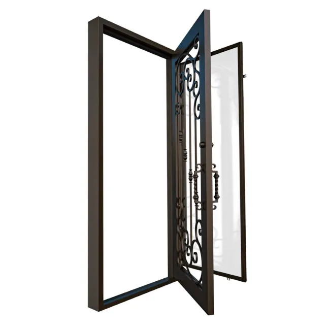 درب فلزی نفر رو مدل سانتورینی